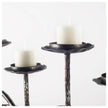 Mercana Orville Black Metal Pipe Five Tealight Table Candle Holder Clearance