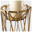 Mercana Othello Antiqued Brass Metal Table Candle Holder Clearance