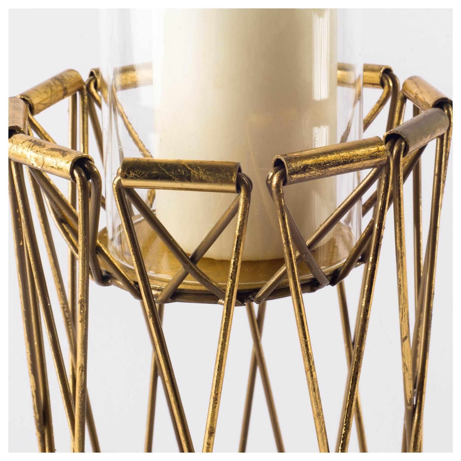 Mercana Othello Antiqued Brass Metal Table Candle Holder Clearance