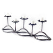Mercana Orville Black Metal Pipe Five Tealight Table Candle Holder Clearance