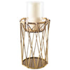 Mercana Othello Antiqued Brass Metal Table Candle Holder Clearance