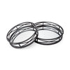 Mercana Piers Black Metal Mirrored Round Trays- Set of 2 Clearance