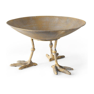 Mercana Chadwick Gold Metal Webbed Feet Bowl