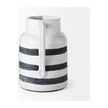 Mercana Harmon White w/ Charcoal Stripes Ceramic Jug