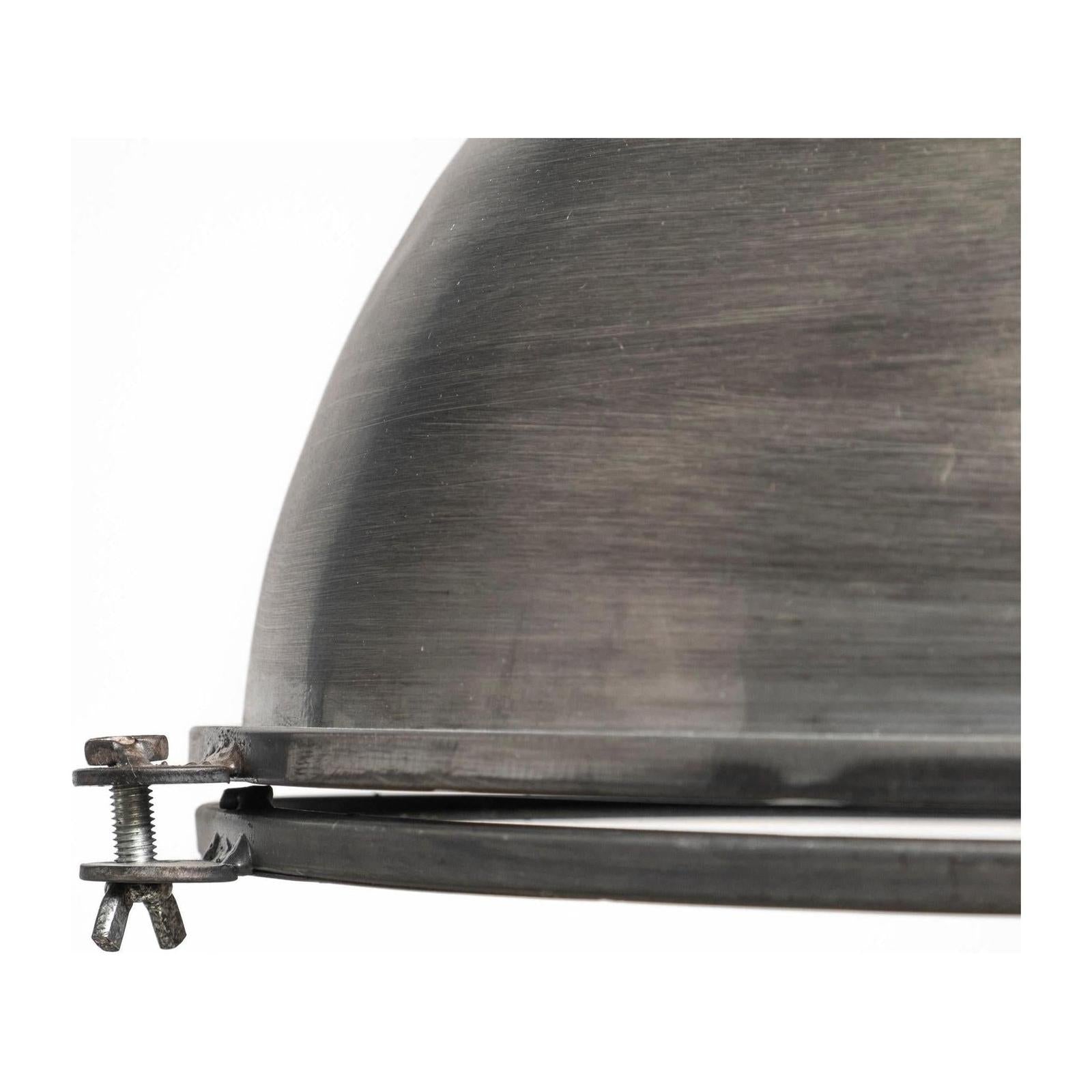 Mercana Bashaw Gray Toned Metal Dome Pendant Light