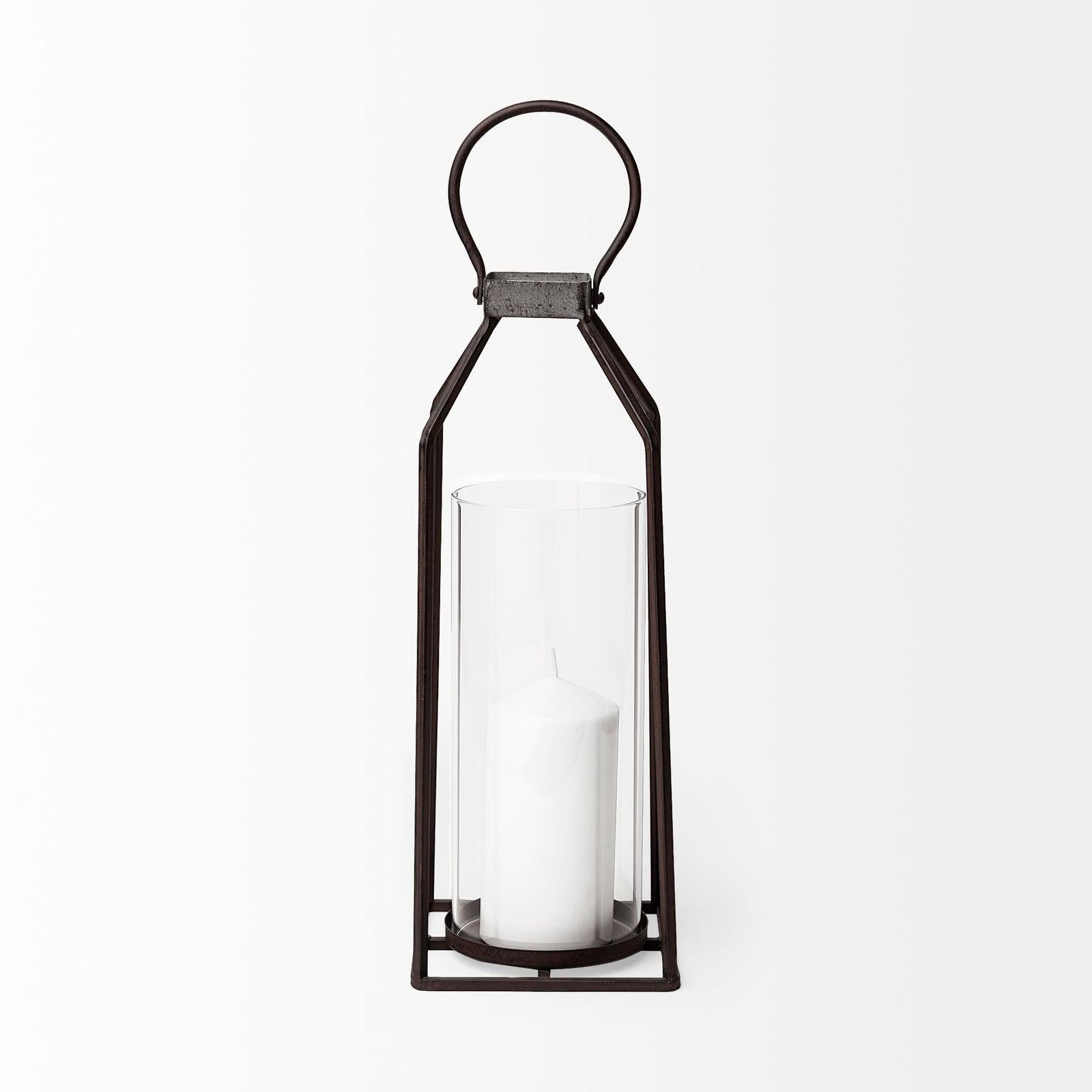 Mercana Kingston Rustic Metal Framed Table Candle Holder