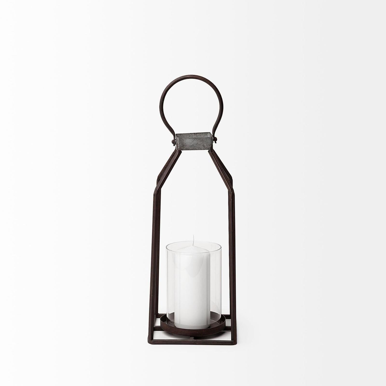 Mercana Kingston Rustic Metal Framed Table Candle Holder