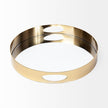 Mercana Serkis Gold Metal Mirrored Base Round Tray