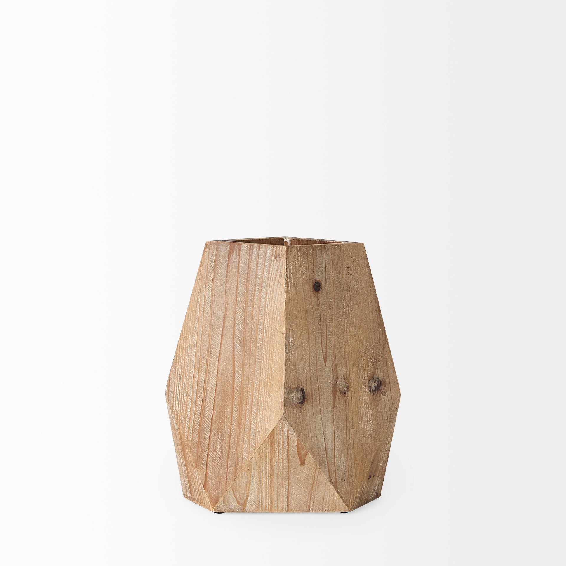 Mercana Allen Natural Wooden Base Oval Vase
