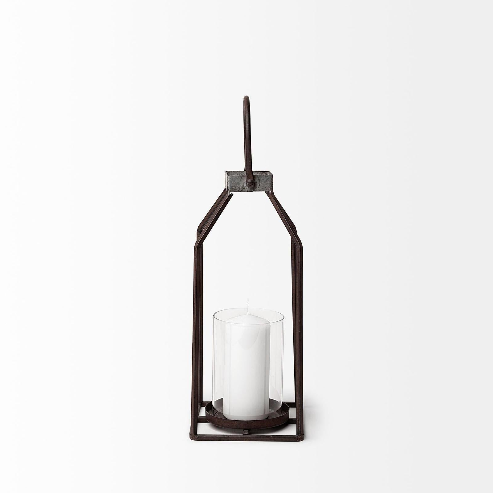 Mercana Kingston Rustic Metal Framed Table Candle Holder