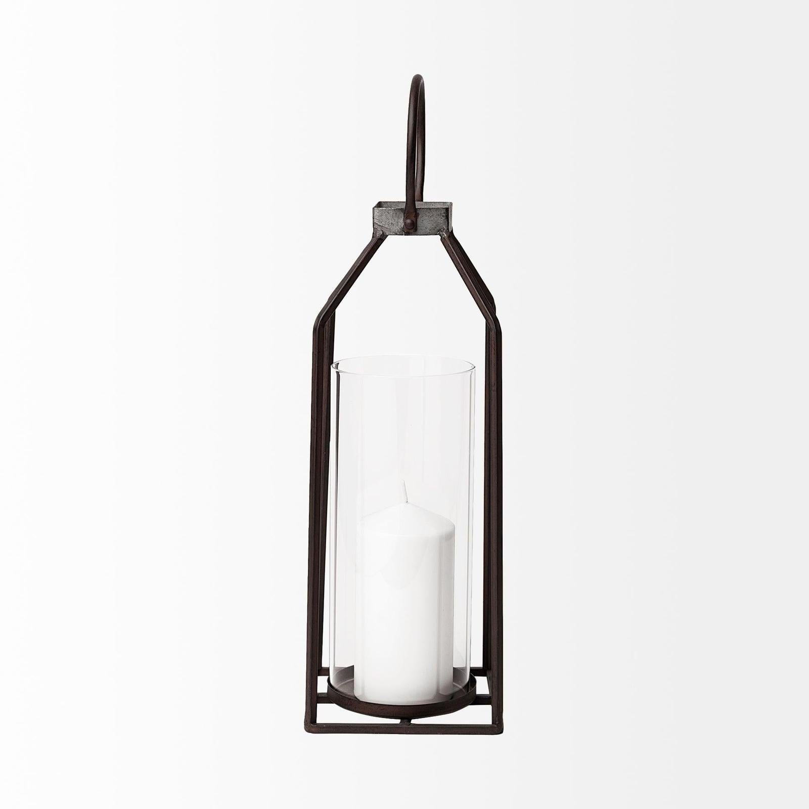 Mercana Kingston Rustic Metal Framed Table Candle Holder