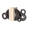 Mercana Cogsworth Brown Resin Industrial Gear Bookends- Set of 2
