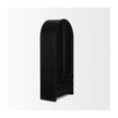 Mercana Gehry Dark Brown Metal Brown Wood and Glass Door Display Cabinet