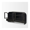 Mercana Gehry Black Metal Frame w/Wood Accent 4 Cabinet Door Two Drawer Sideboard