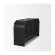 Mercana Gehry Black Metal Frame w/Wood Accent 4 Cabinet Door Two Drawer Sideboard