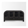 Mercana Gehry Black Metal Frame w/Wood Accent 4 Cabinet Door Two Drawer Sideboard