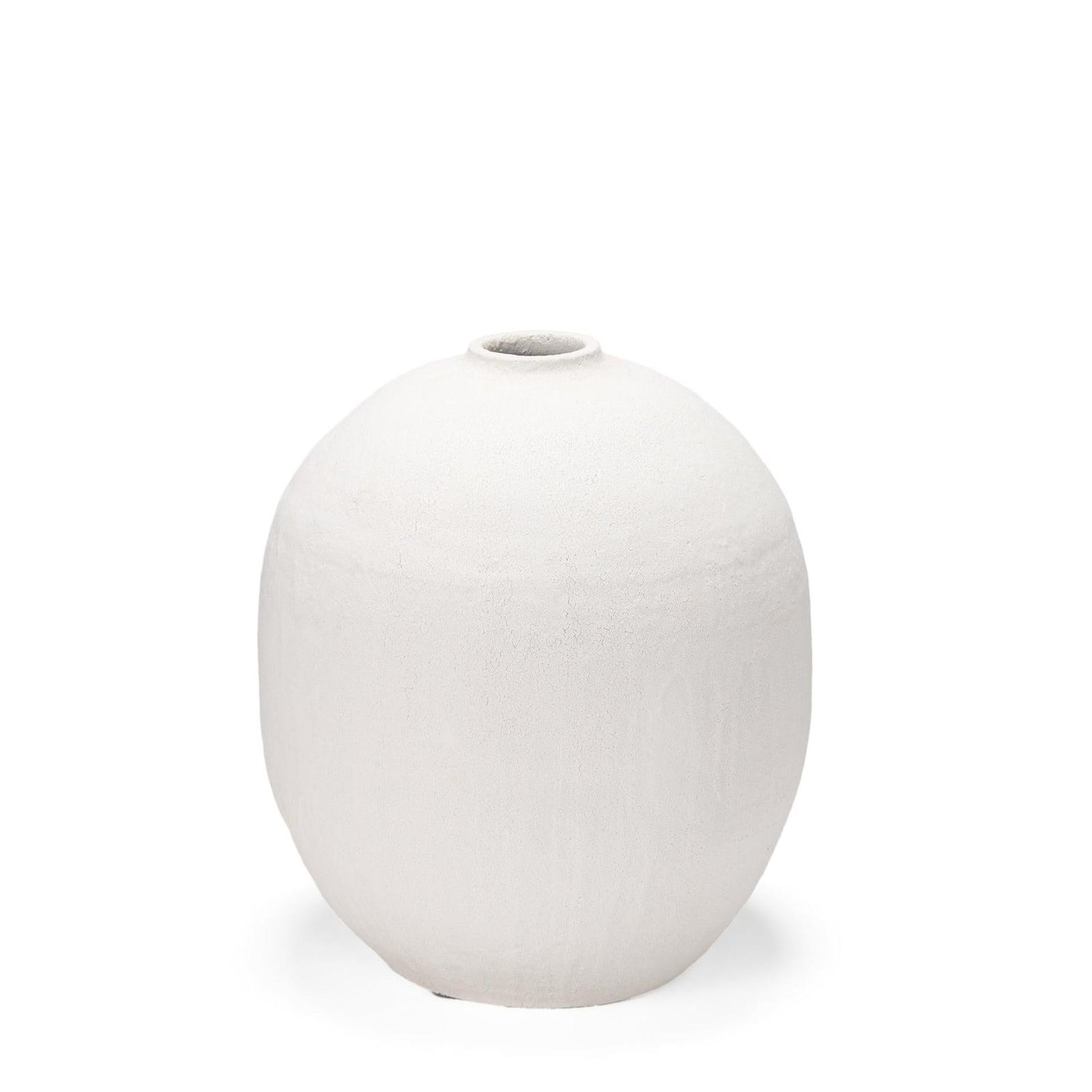 Mercana Karakum White Textured Ceramic Vase