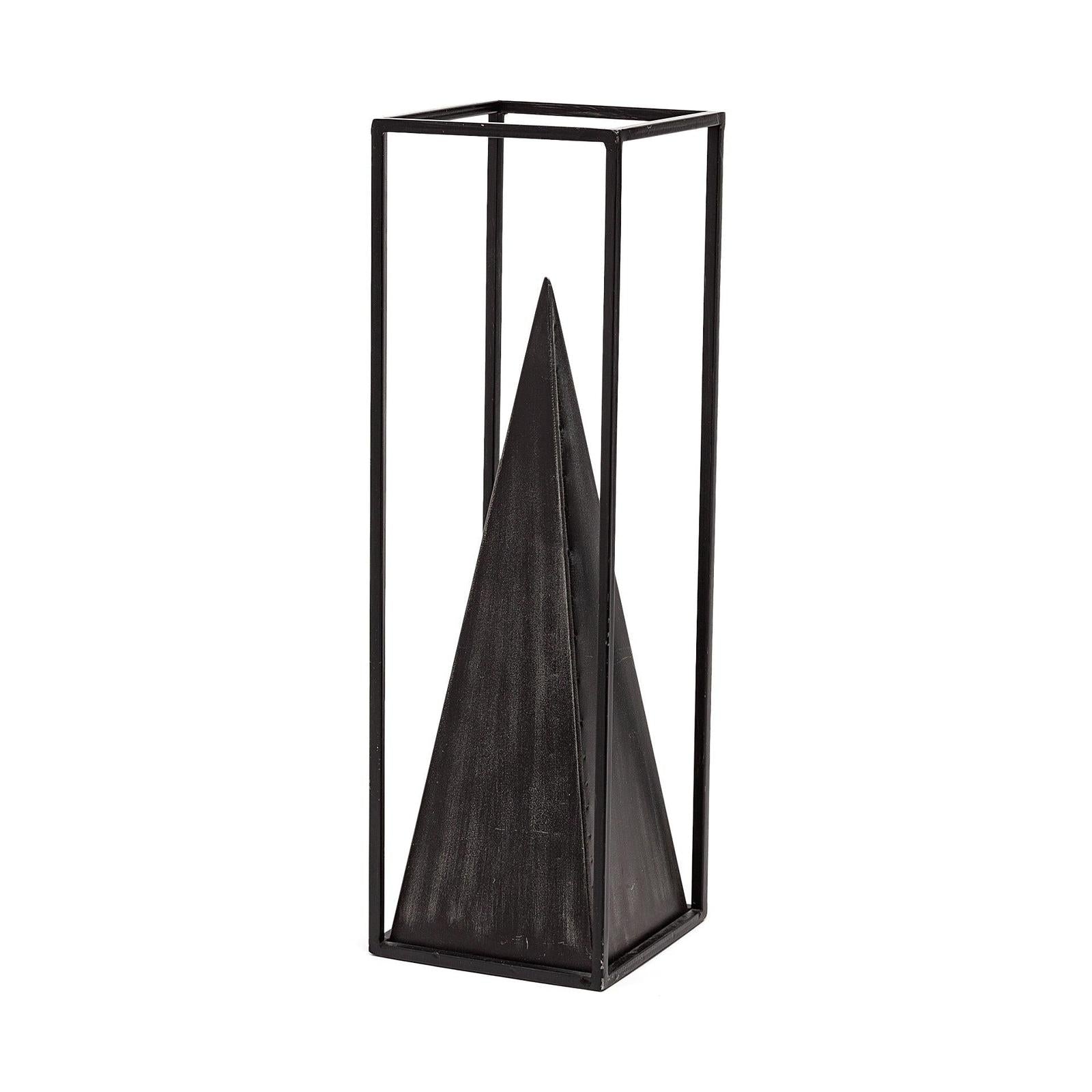Mercana Memphis Black Metal Pyramid In A Square Frame