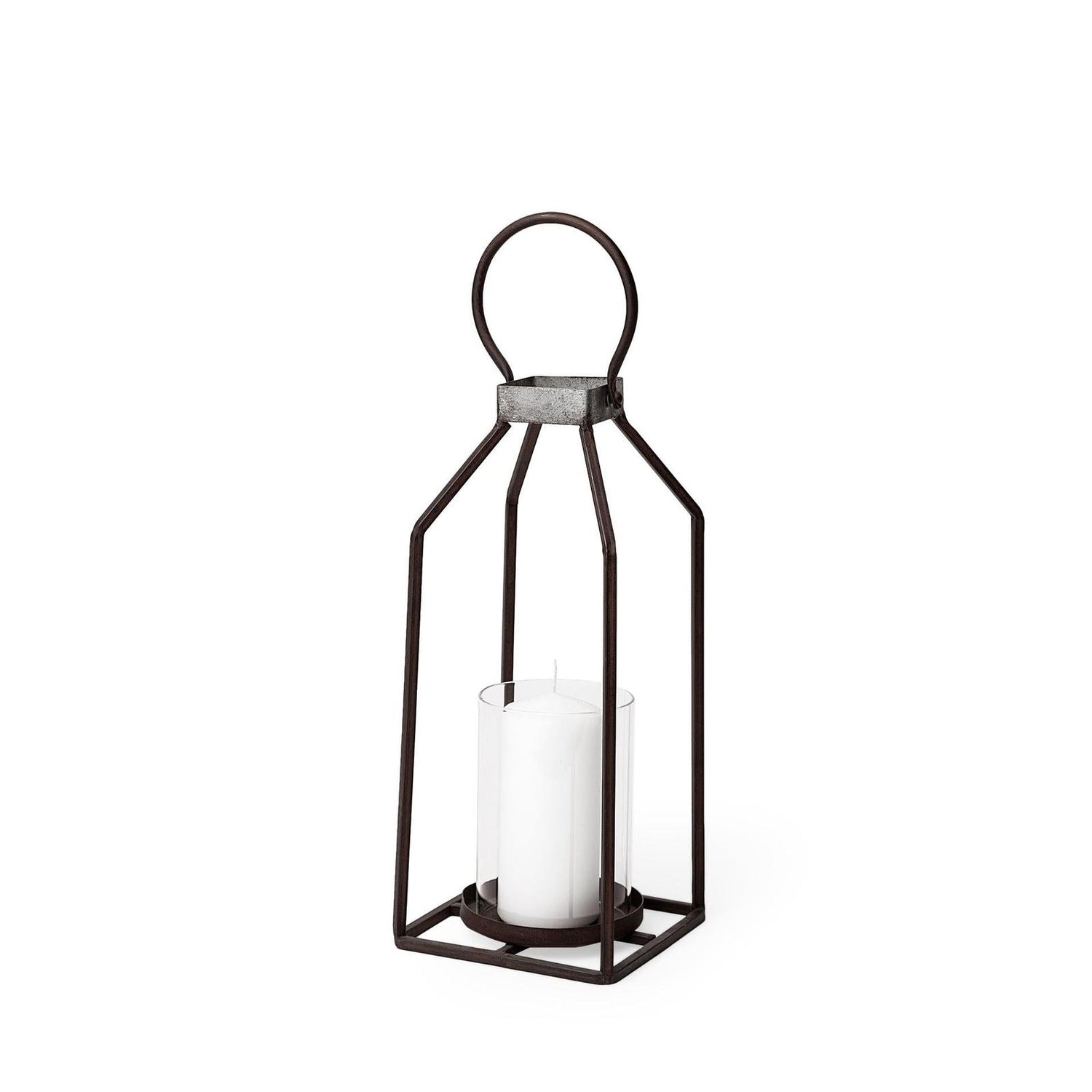 Mercana Kingston Rustic Metal Framed Table Candle Holder