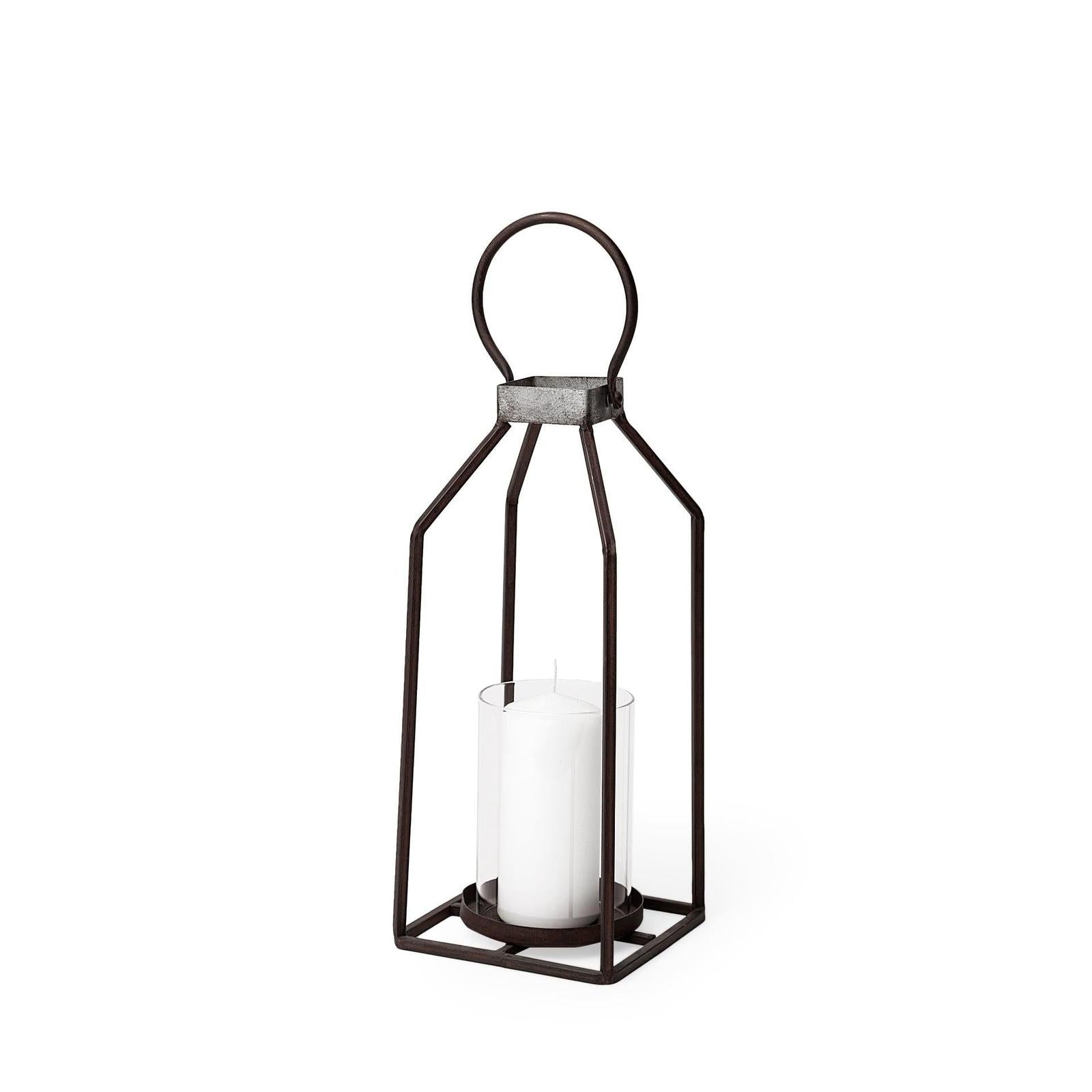 Mercana Kingston Rustic Metal Framed Table Candle Holder