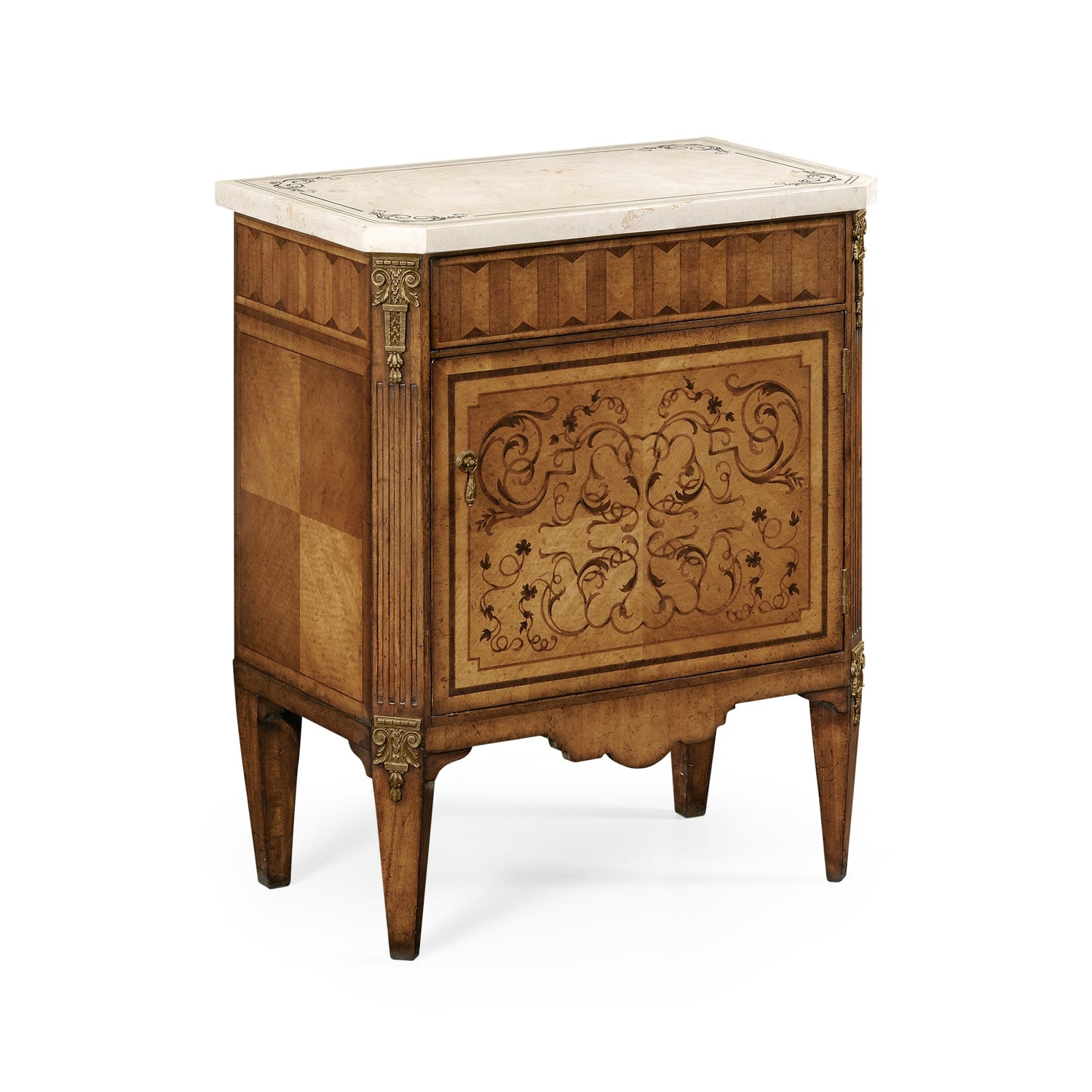 Jonathan Charles Small S&C Scagliola Italian Commode ( 494178-SAM-SG01 )