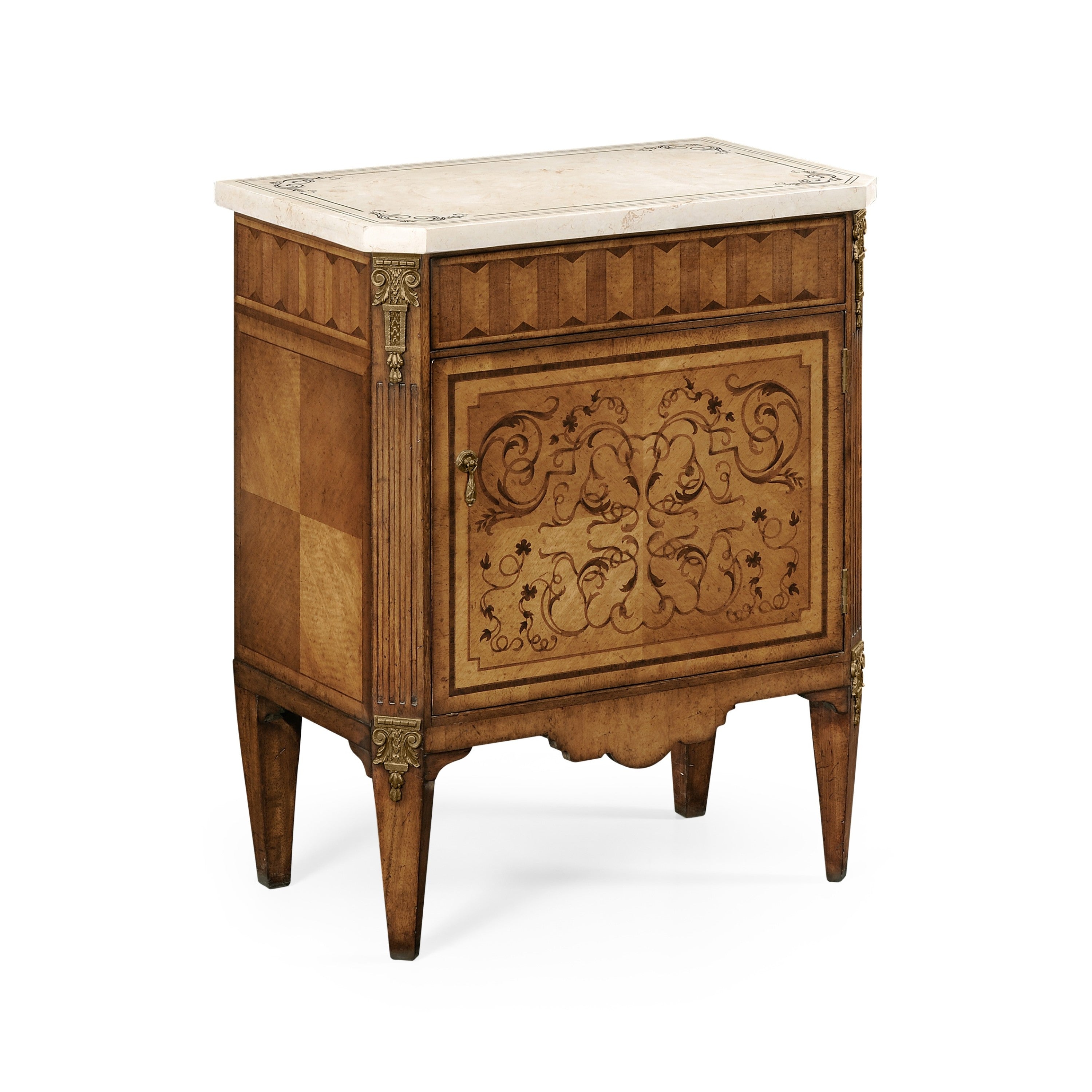 Jonathan Charles Small S&C Scagliola Italian Commode ( 494178-SAM-SG01 )