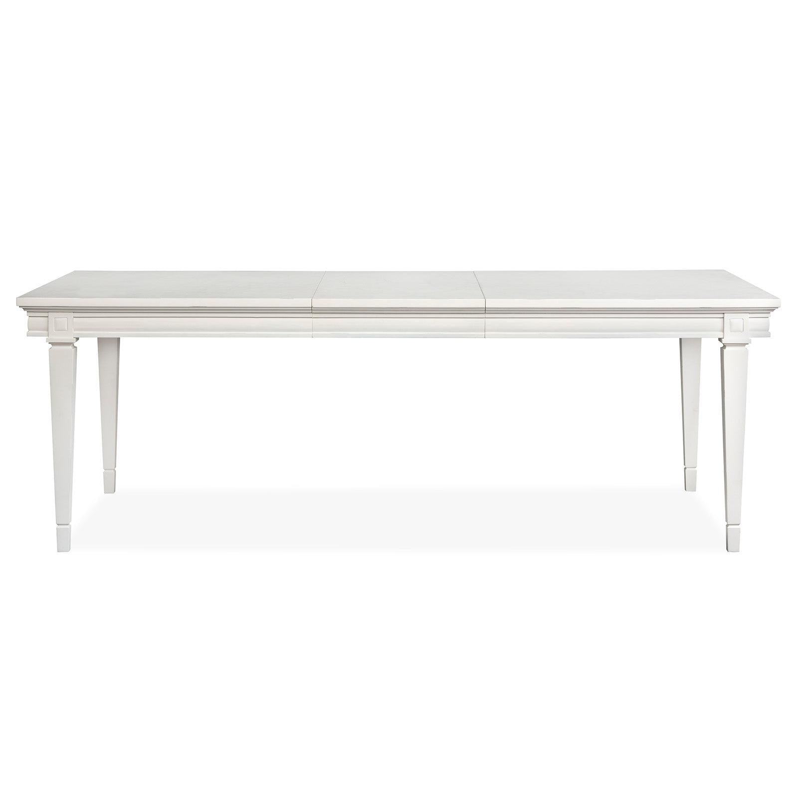 Magnussen Home Willowbrook Egg Shell White Extendable Rectangular Dining Table