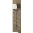 Mercana Vector  Brown Wooden Body Copper Metal Rectangular Wall Sconce