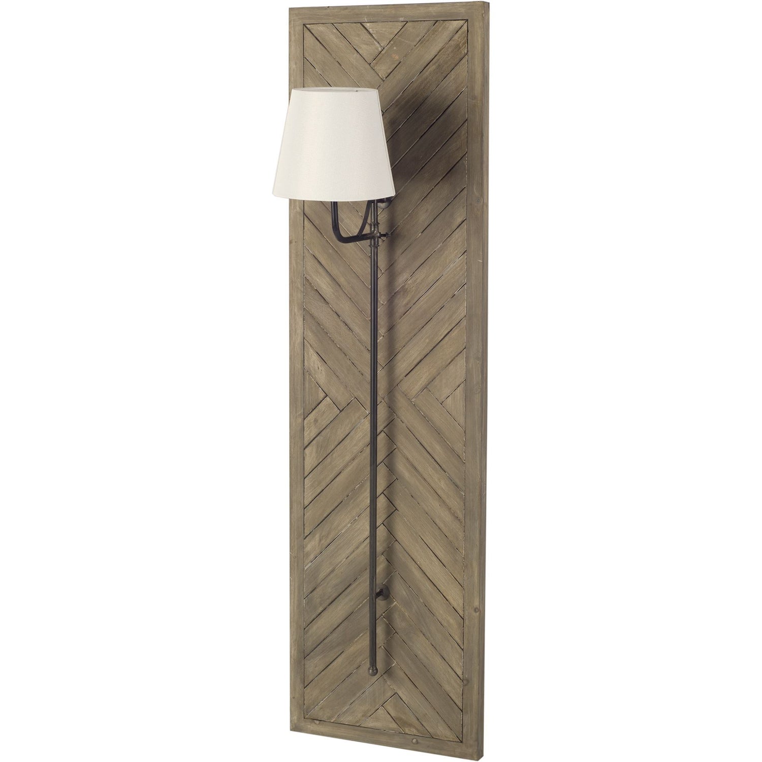 Mercana Vector  Brown Wooden Body Copper Metal Rectangular Wall Sconce