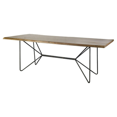 Mercana Papillion Rectangular Metal Base Dining Table Clearance