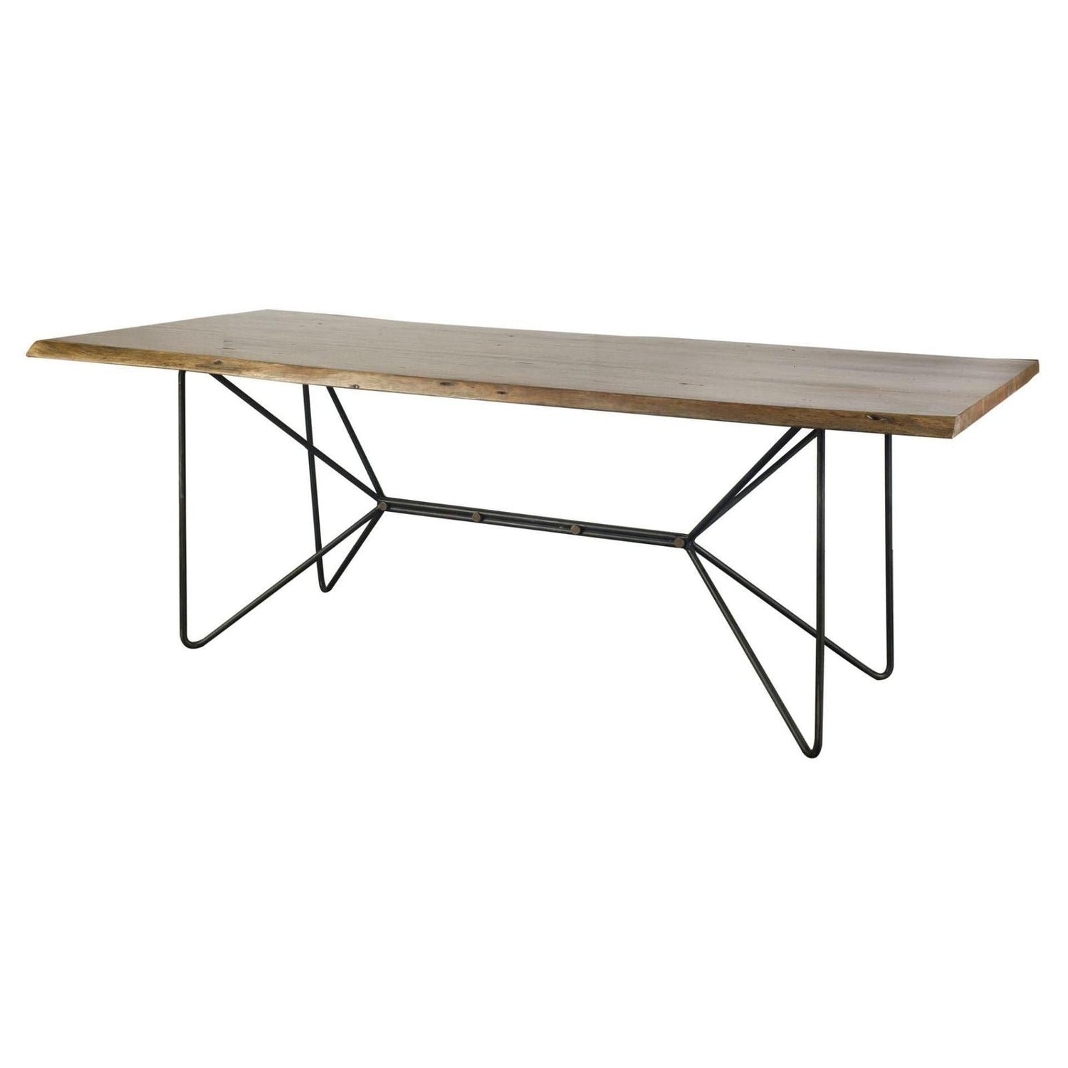 Mercana Papillion Rectangular Metal Base Dining Table Clearance