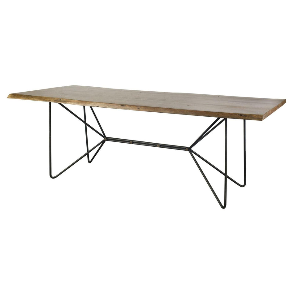 Mercana Papillion Rectangular Metal Base Dining Table Clearance