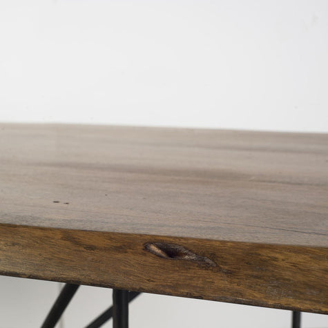 Mercana Papillion Rectangular Metal Base Dining Table Clearance