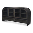 Mercana Gehry Black Metal Frame w/Wood Accent 4 Cabinet Door Two Drawer Sideboard