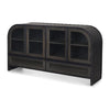 Mercana Gehry Black Metal Frame w/Wood Accent 4 Cabinet Door Two Drawer Sideboard