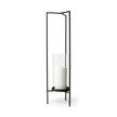 Mercana Abigail I Large Gunmetal Gray Metal Table Candle Holder