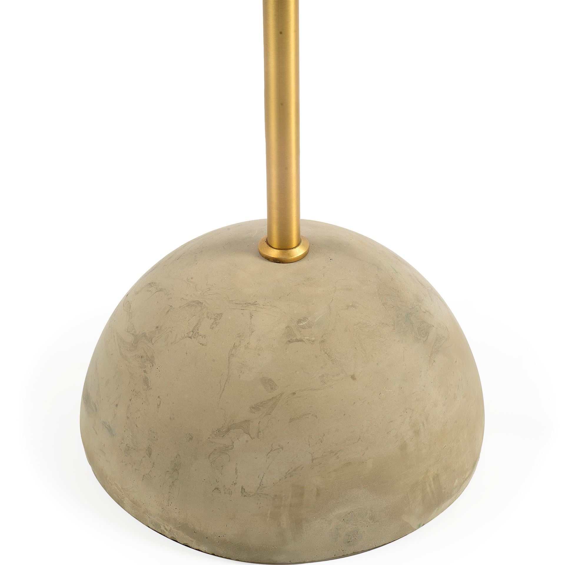 Mercana Denmark Black/Gold Concrete Base Metal Shade Floor Lamp