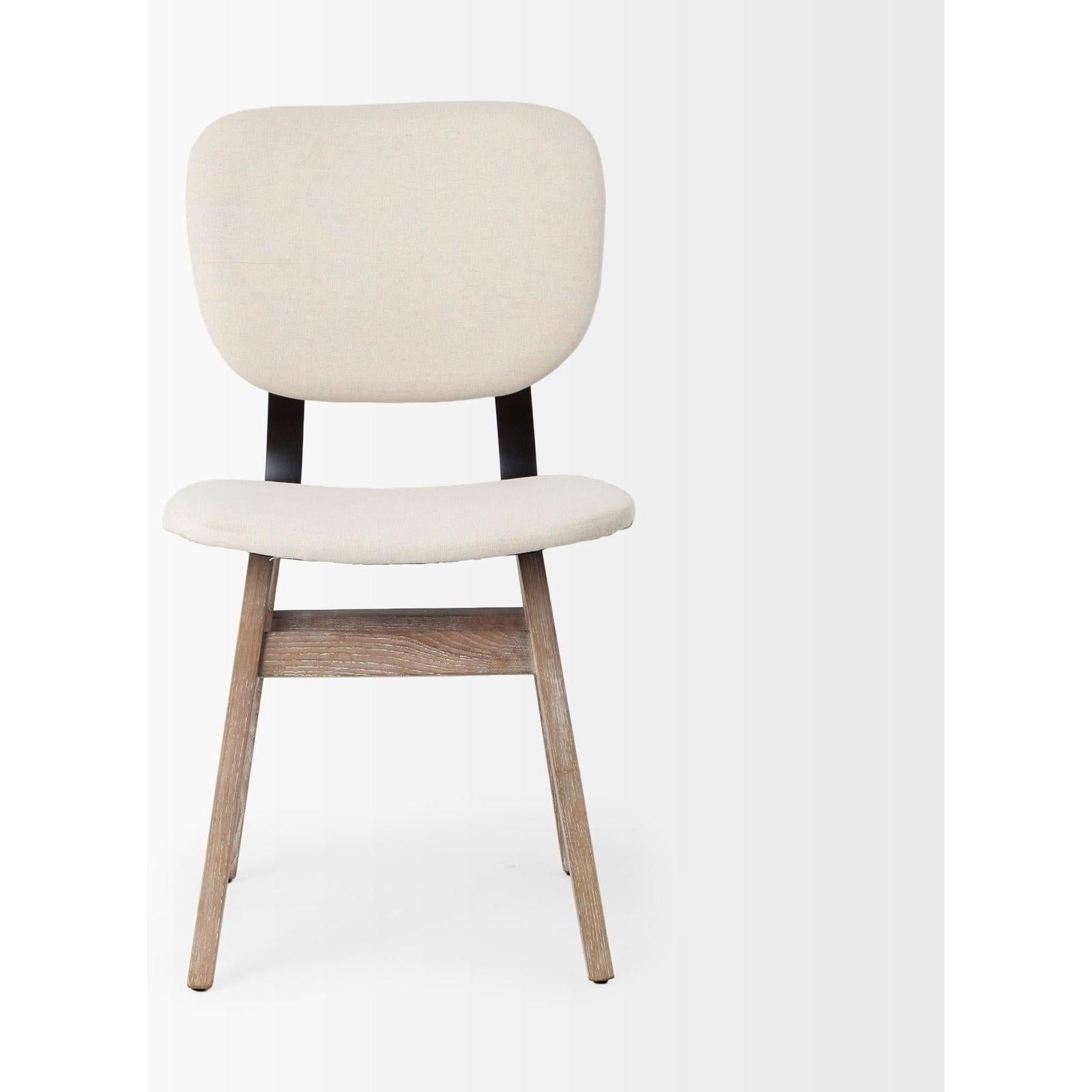 Mercana Haden Brown Solid Wood Base Dining Chair