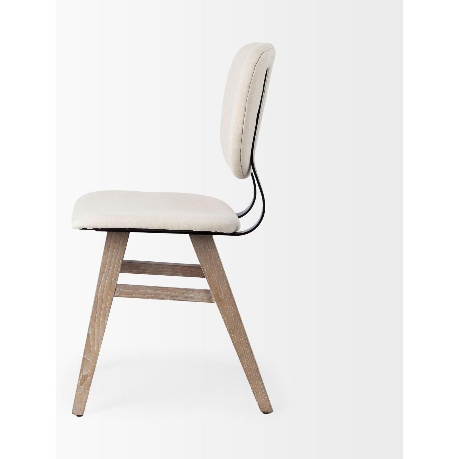 Mercana Haden Brown Solid Wood Base Dining Chair