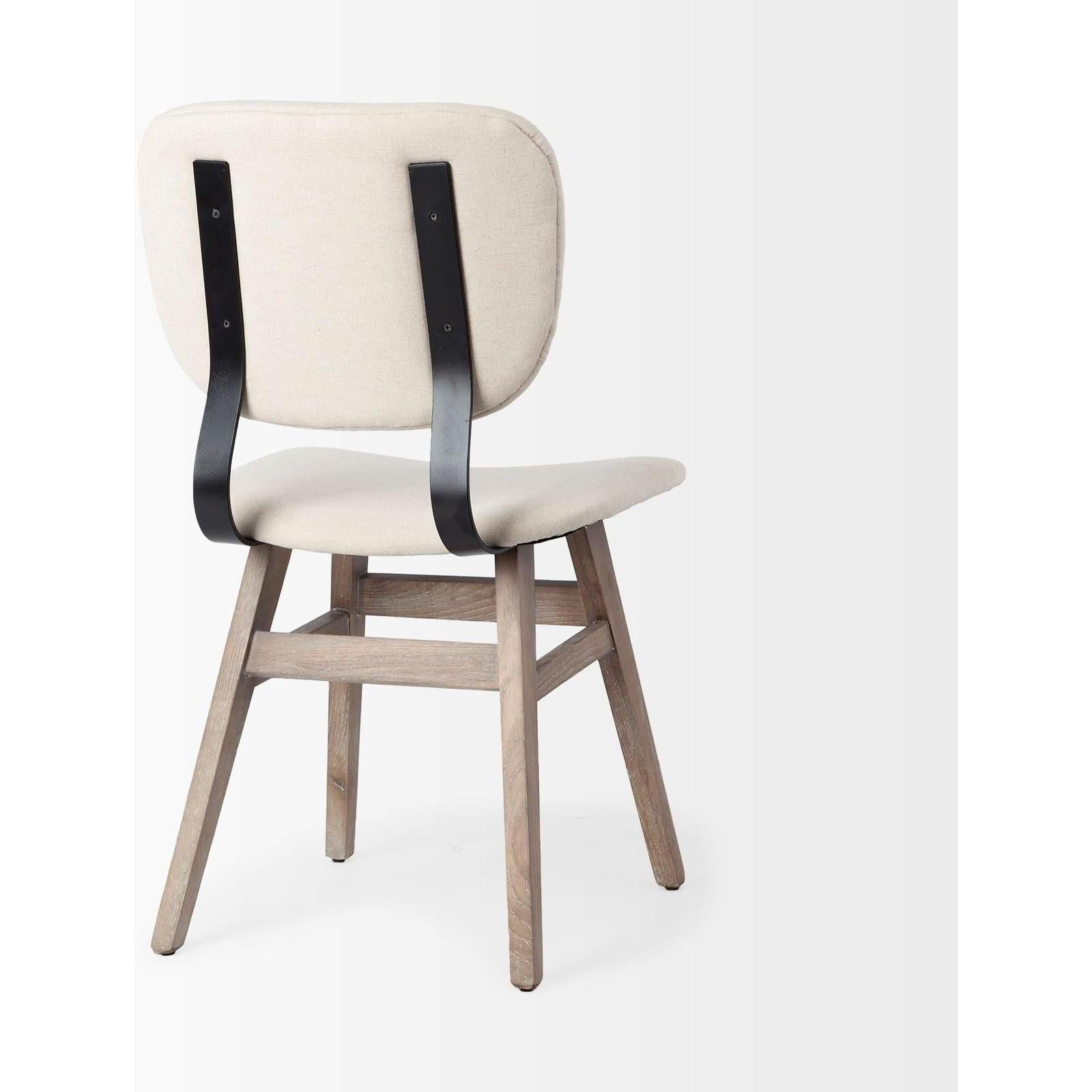 Mercana Haden Brown Solid Wood Base Dining Chair