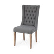 Mercana Mackenzie Plush Linen Covering Ash Solid Wood Base Dining Chair Clearance