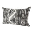Mercana Beveridge II 14 x 26 Black And White Embroidered Pattern Decorative Pillow Cover