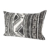 Mercana Beveridge II 14 x 26 Black And White Embroidered Pattern Decorative Pillow Cover