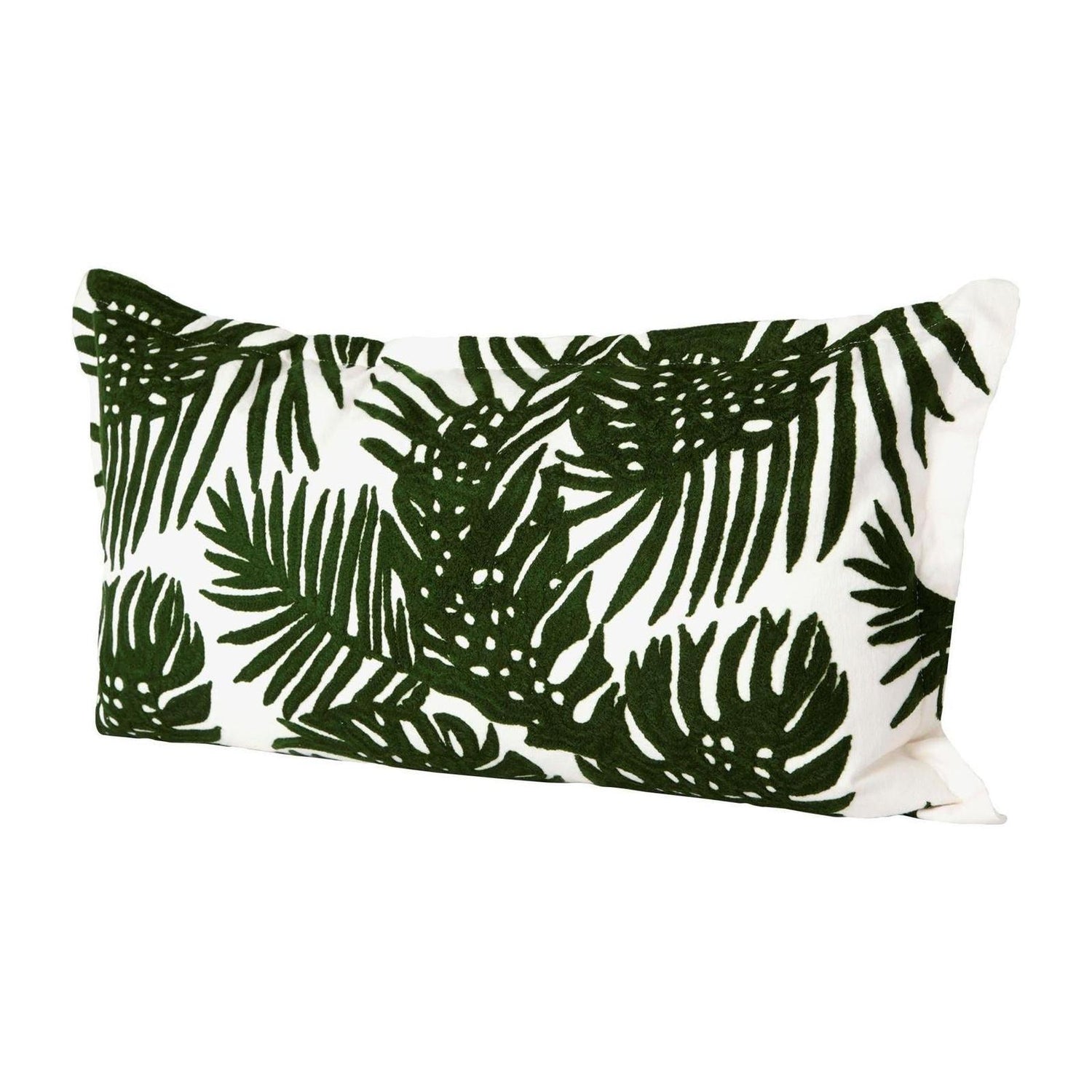 Mercana Boyle Green Tropical Palm Leaf Decorative Pillow Cover Clearance