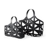 Mercana Tyrell Black Iron Metal Baskets-Set of 2