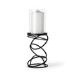 Mercana Omega Black Metal Stacked Ring Table Candle Holder Clearance