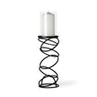 Mercana Omega Black Metal Stacked Ring Table Candle Holder Clearance