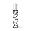 Mercana Omega Black Metal Stacked Ring Table Candle Holder Clearance