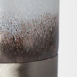Mercana Baltic White Brushed Silver Metal Bottom Glass Vase