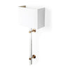Mercana Cantabria White Shade Brass/Acrylic Wall Sconce Clearance